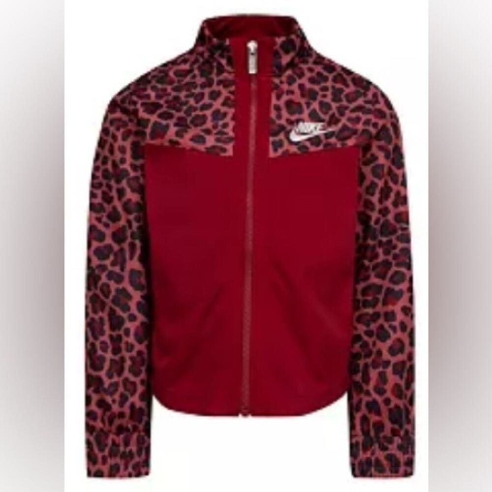 Nike Girls Leopard Print Tricot Tracksuit Jacket - Size 3T